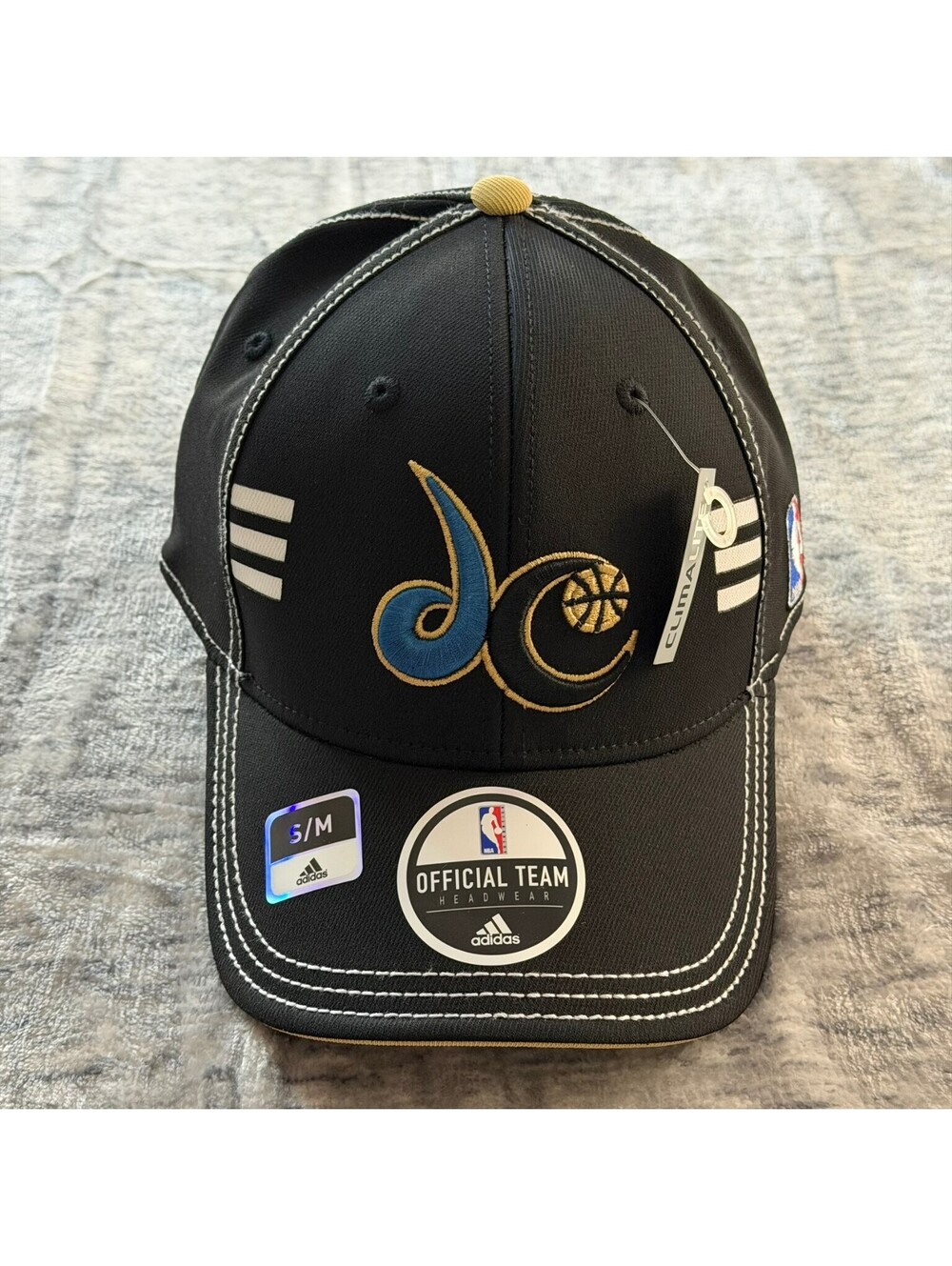 Washington Wizards Adidas Fitted Hat S/M NBA Official Draft Cap